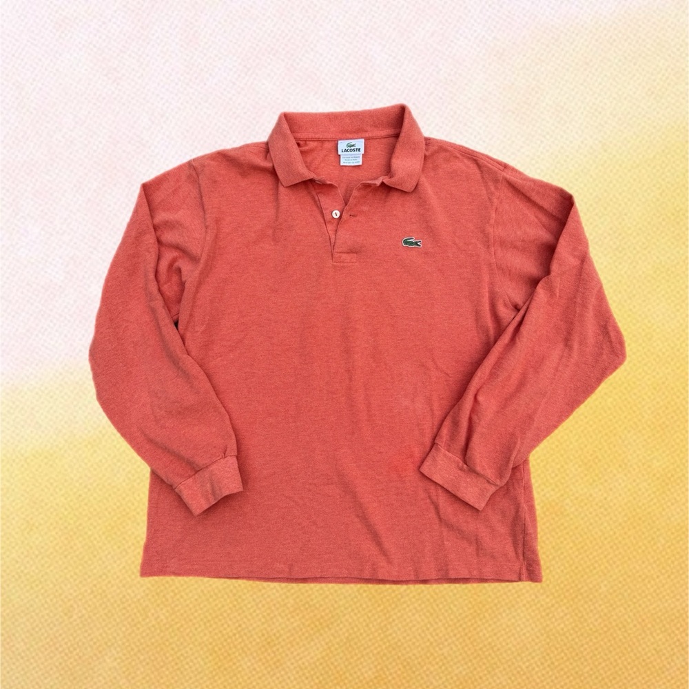 Lacoste Men's Peach Orange Polo Shirt
